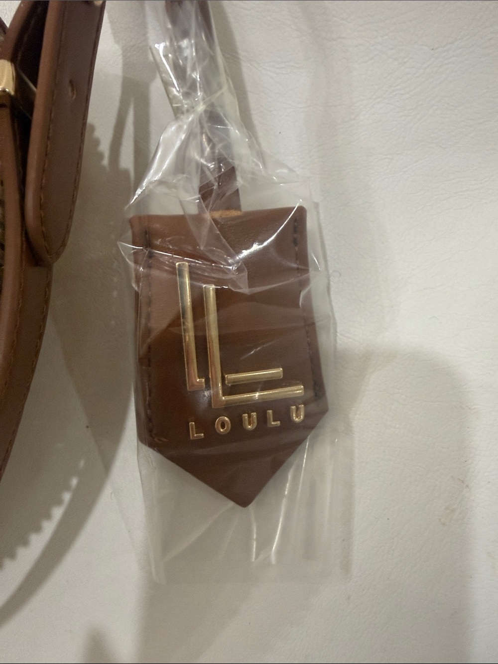 Loulou Woven Crescent Crossbody Bag in Natural & Brown - Picture 13 of 16